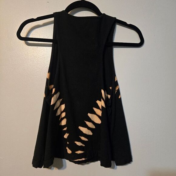 FREE PEOPLE WOMEN'S BLACK DEL RAY TIE DYE SLEEVELESS JERSEY TANK TOP Sz Small - Picture 5 of 7